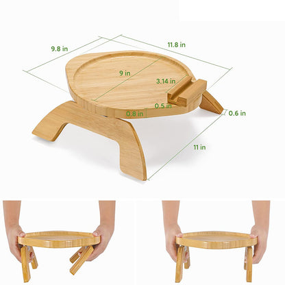 Bamboo Sofa Tray Portable Folding