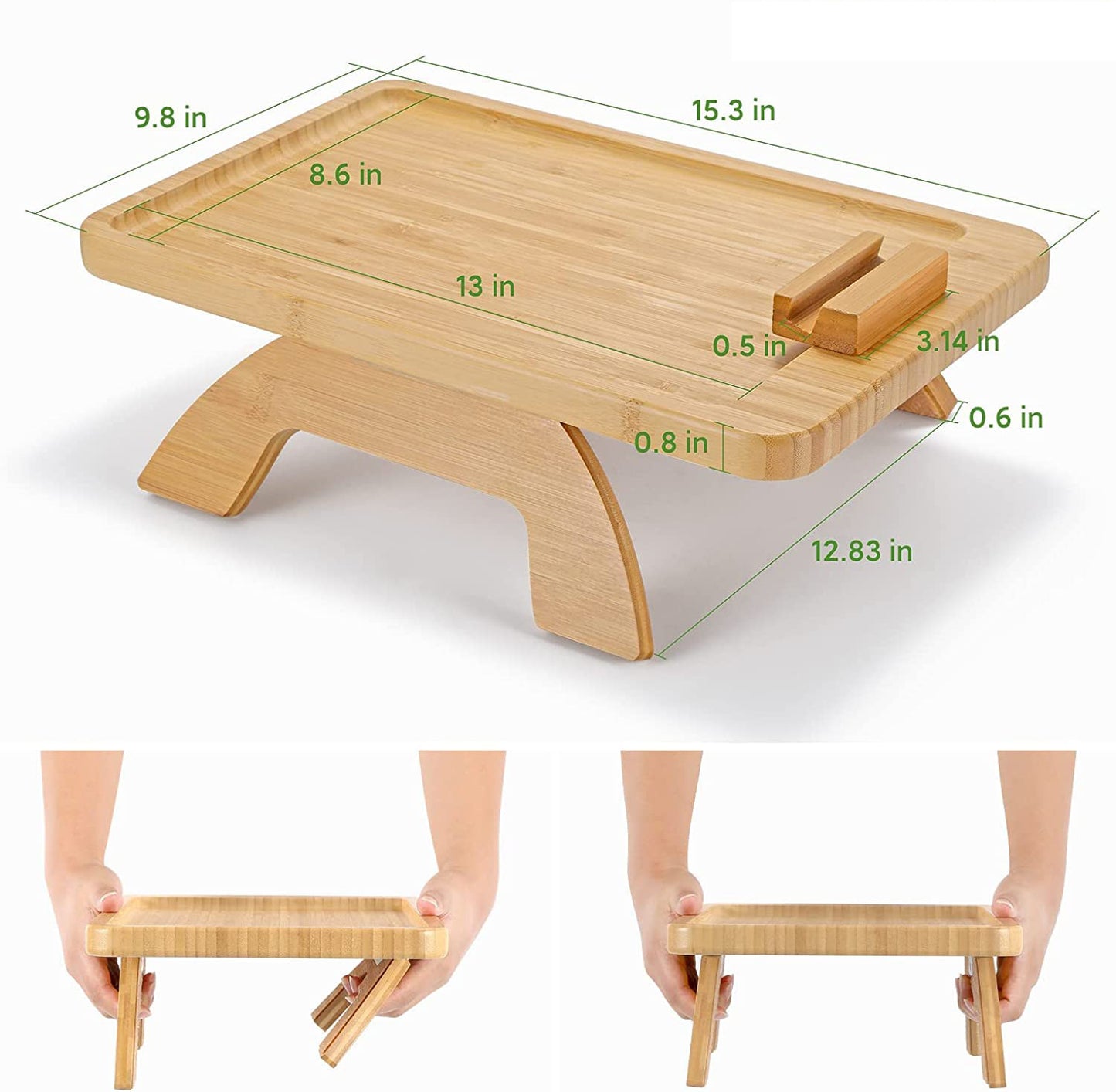 Bamboo Sofa Tray Portable Folding
