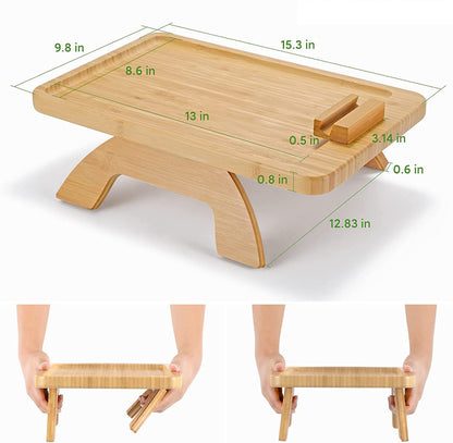 Bamboo Sofa Tray Portable Folding